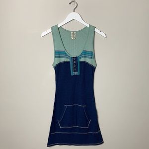 Free People Pocket Tank Navy
